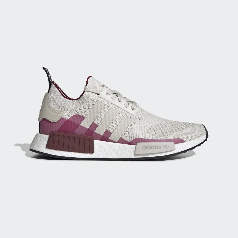 Originals Adidas NMD_R1 Primeknit Dama Romania - Albi/Maro/Visinii EE5077